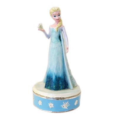 Reine des Neiges [Q3443] - Porta-joias 'Frozen- Reine des Neiges' azul (Elsa) - 11,5 x 5 cm