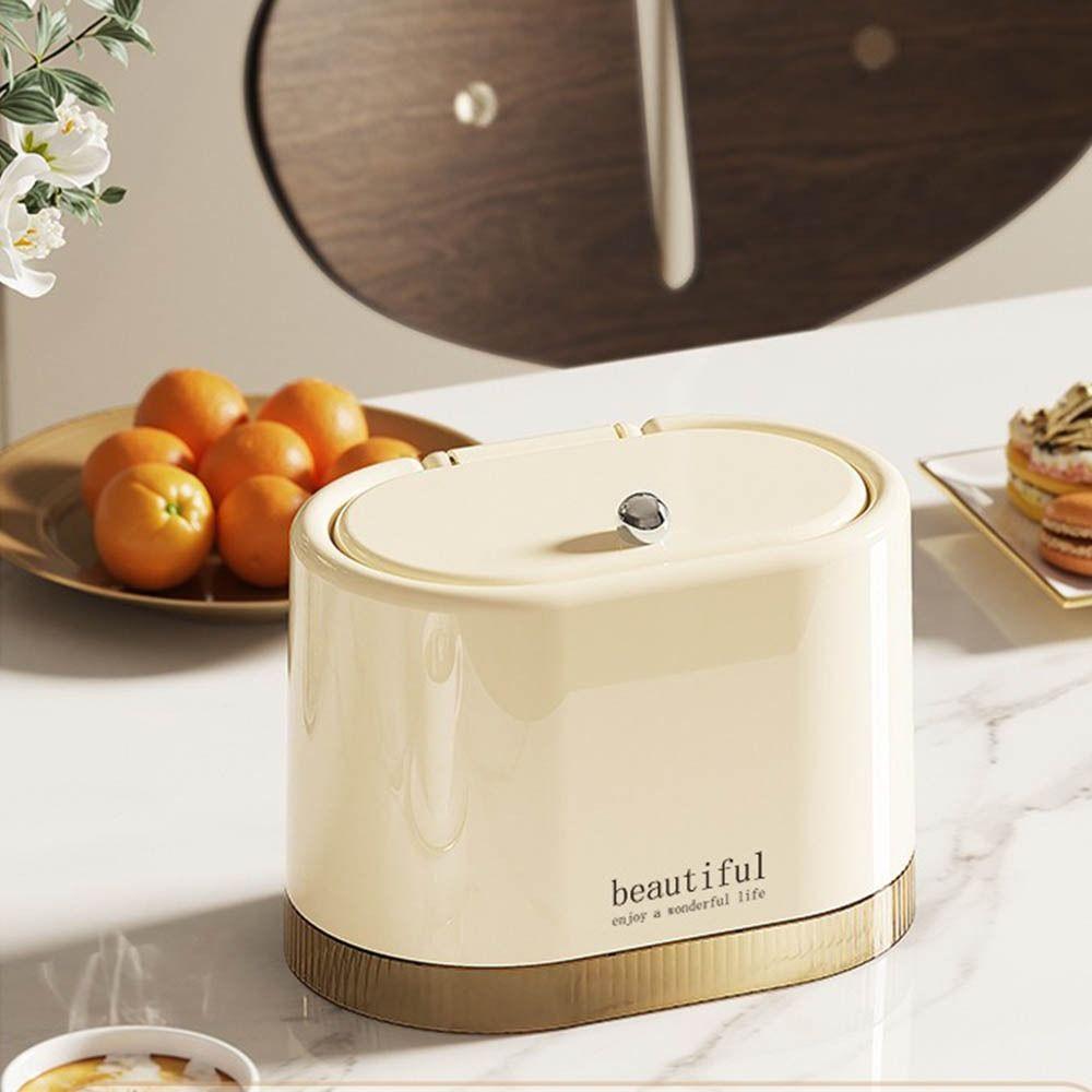 Large Capacity Desktop Garbage Bin Press Style Desktop Trash Can  Desktop Ornaments