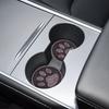 2PCS Round Silicone Coasters Puppy Footprint Diamond Car Coaster Waterproof and High Temperature Guard Countertop Protector