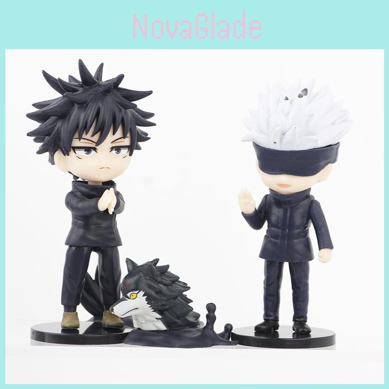 Adorable Jujutsu Kaisen Figures Set With Pvc Dolls Of Gojo Itadori Nobara And Megumi