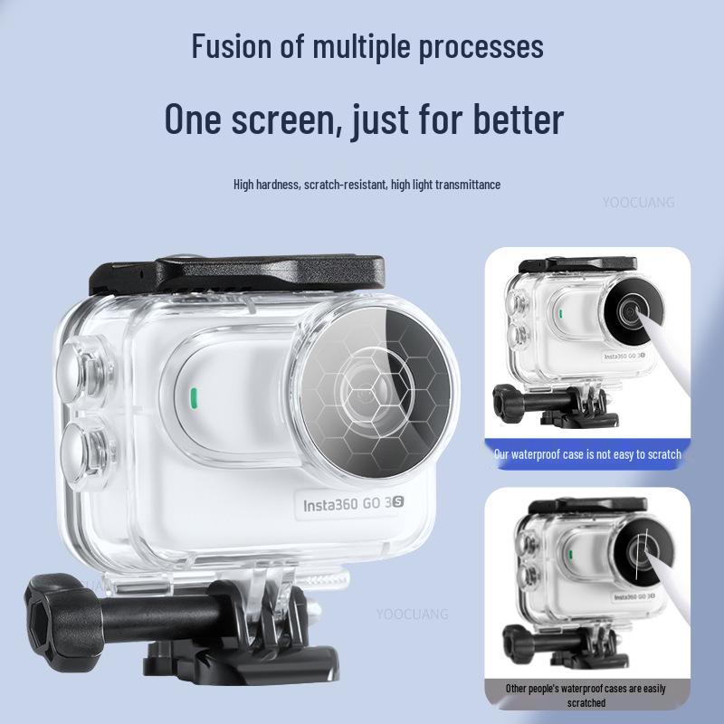 Yingshi Insta360 Go 3S Waterproof Protective Case - 60m Diving & Drop-proof Sports Camera Accessory