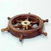 45.72 Cm Pirates Wonderful Home Decor Ship Wheel Wood Captain Boat Gaston Turcotte Carved Steering Brass Gift