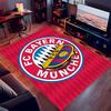 1pc FC Bayern München logo Print Area Rug - Soft,Washable Non-Slip Indoor Mat for Office Chairs,Living Room,Home Office Decorative Rug