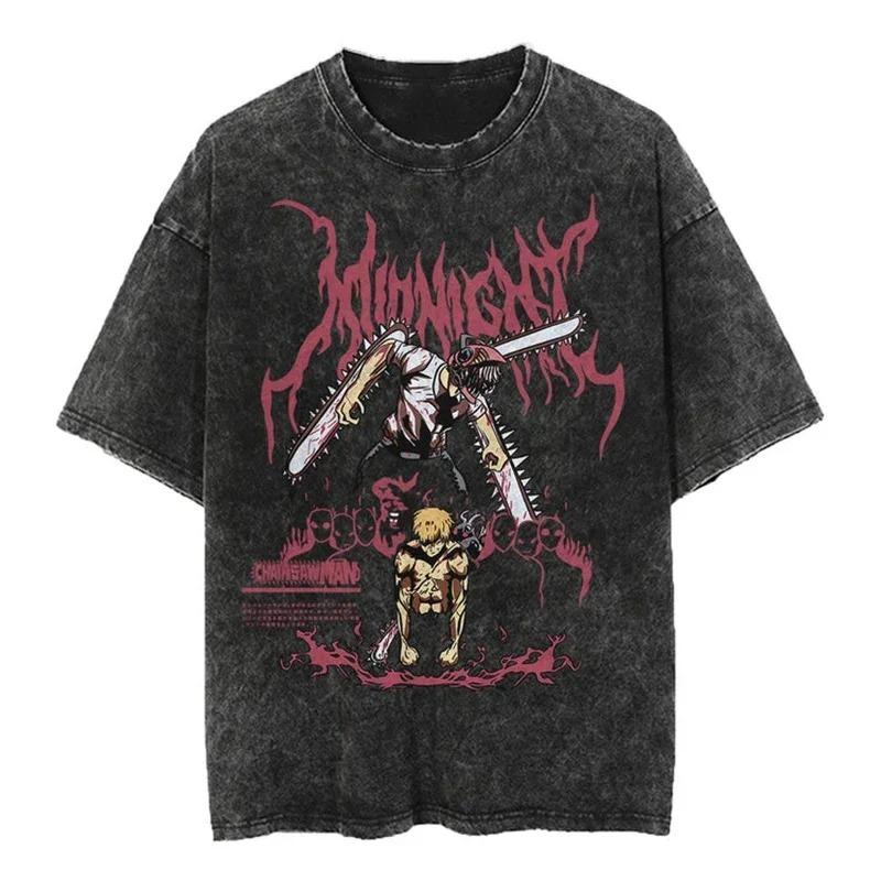 Anime Demon Slayer Kamado Nezuko Print Tee Men Women Manga T-shirts Casual Loose T-shirt Harajuku Unisex Cotton T Shirt