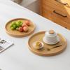Wooden Wood Tray Round Tea Food Tray New Serving Tray  Breakfast Dinner