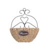 Pastoral Handmade Woven Straw Wall Hanging Flower Basket Decoration