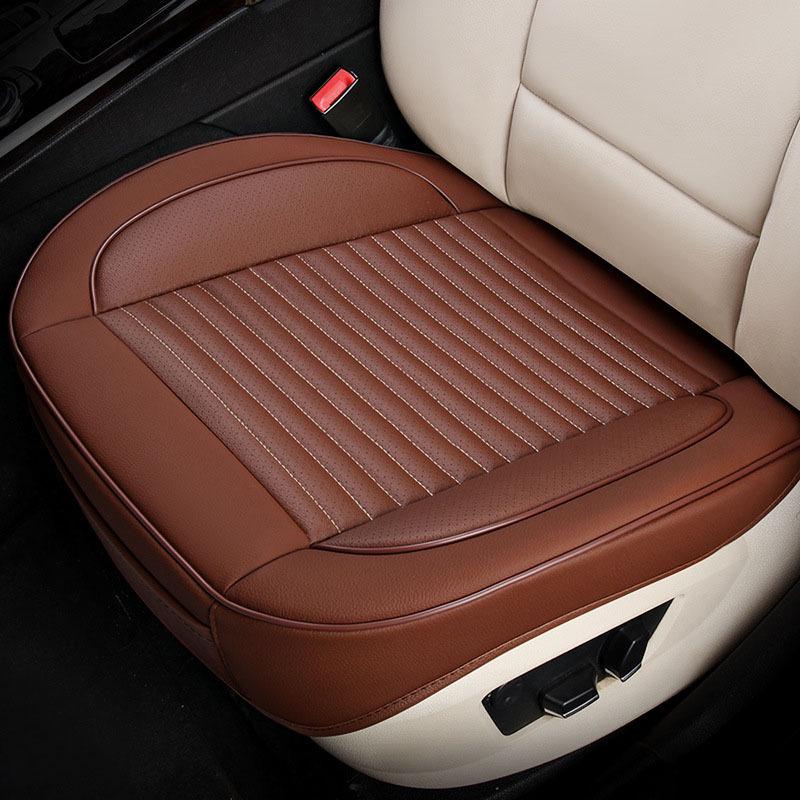 GM Full Surround Non-Slip Wear-Resistant Car Seat Cushion Set - Breathable Nappa Leather, All-Season, Three-Piece