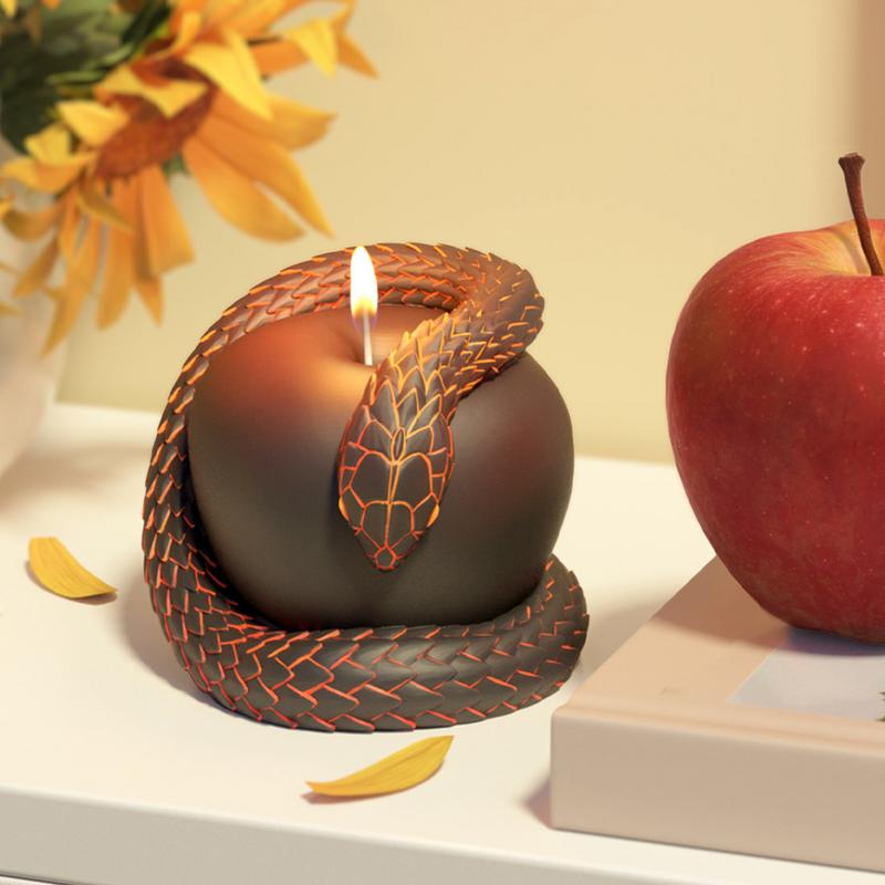 Unikátní formy na svíčky Apple Sanke 3D silikonové formy na odlévání hadů Opakovaně použitelné formy na sádru Formy na epoxidovou pryskyřici pro domácí dekoraci