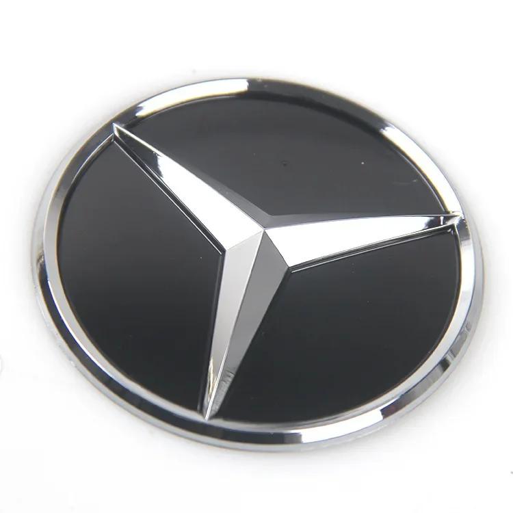 Car Sticker Hot For Benz 52mm 57mm Solid 3d & Flat Star Apple Tree Badge Nickle Car Emblem for Mercedes Benz AMG Steering Wheel