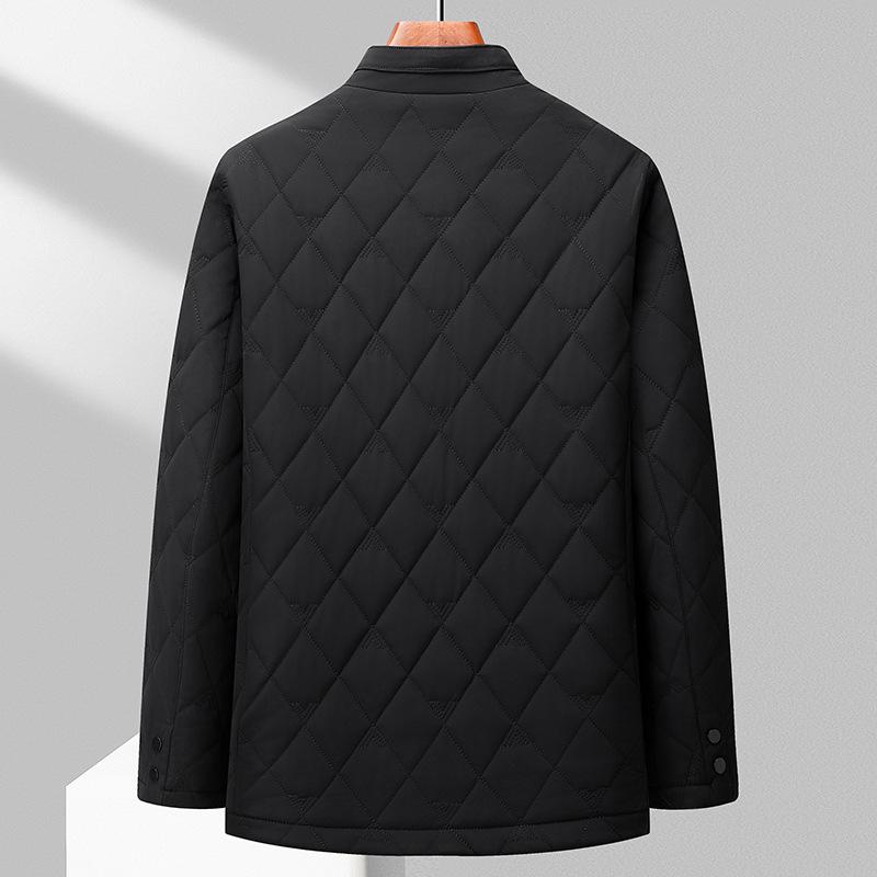 Pikowane na Męska Średnia i Długa Stójka Termiczna Codzienna Pikowana Odzież Męska Kurtka Pikowana dla Mężczyzn w Średnim Wieku Ojciec