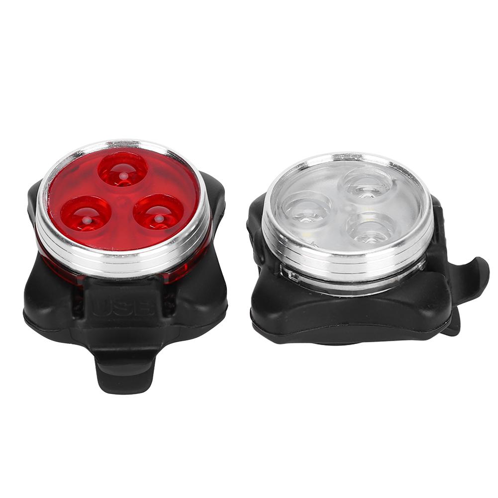 1 Par USB Oppladbart Sykkelbaklys Vanntett Bakre LED Sykkellykt Nattsykling