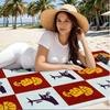 1pc, Indian-style Character Oversized Soft Beach Towel, Geometric Totem Print Pattern, Microfiber Bath Towel, Quick-drying