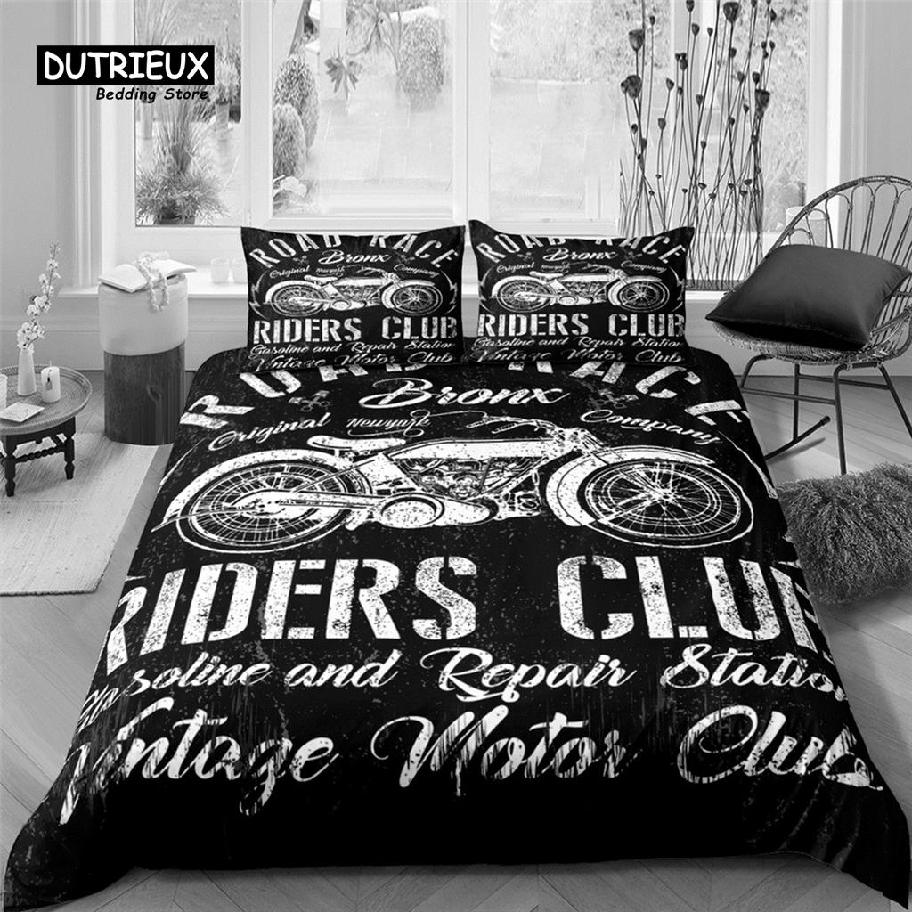 3D Motor Club Print Home Living Luxury 2/3Pcs Comfortable Duvet Cover Pillowcase Bedding Sets Queen And King Eu/Us/Au Size