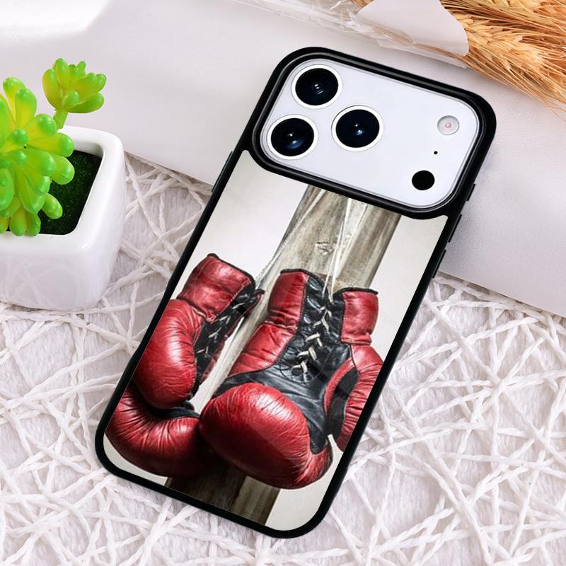 Boxing Gloves Hanging On a Wall Phone Case for iPhone 17 Air 16 15 11 12 14 13 Pro Max Shockproof Cover