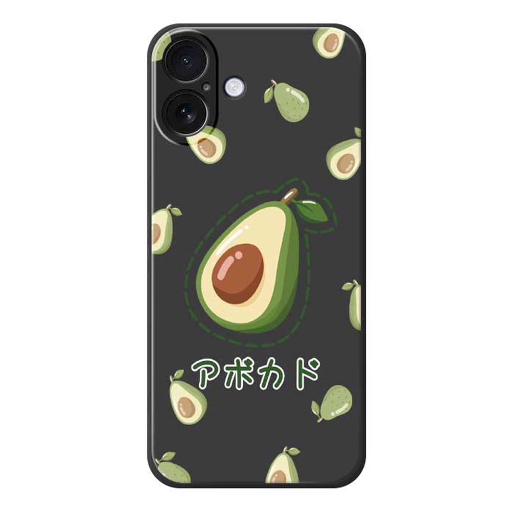 For iPhone 17 Case Avocados Pattern Printing Straight Edge TPU Phone Back Cover