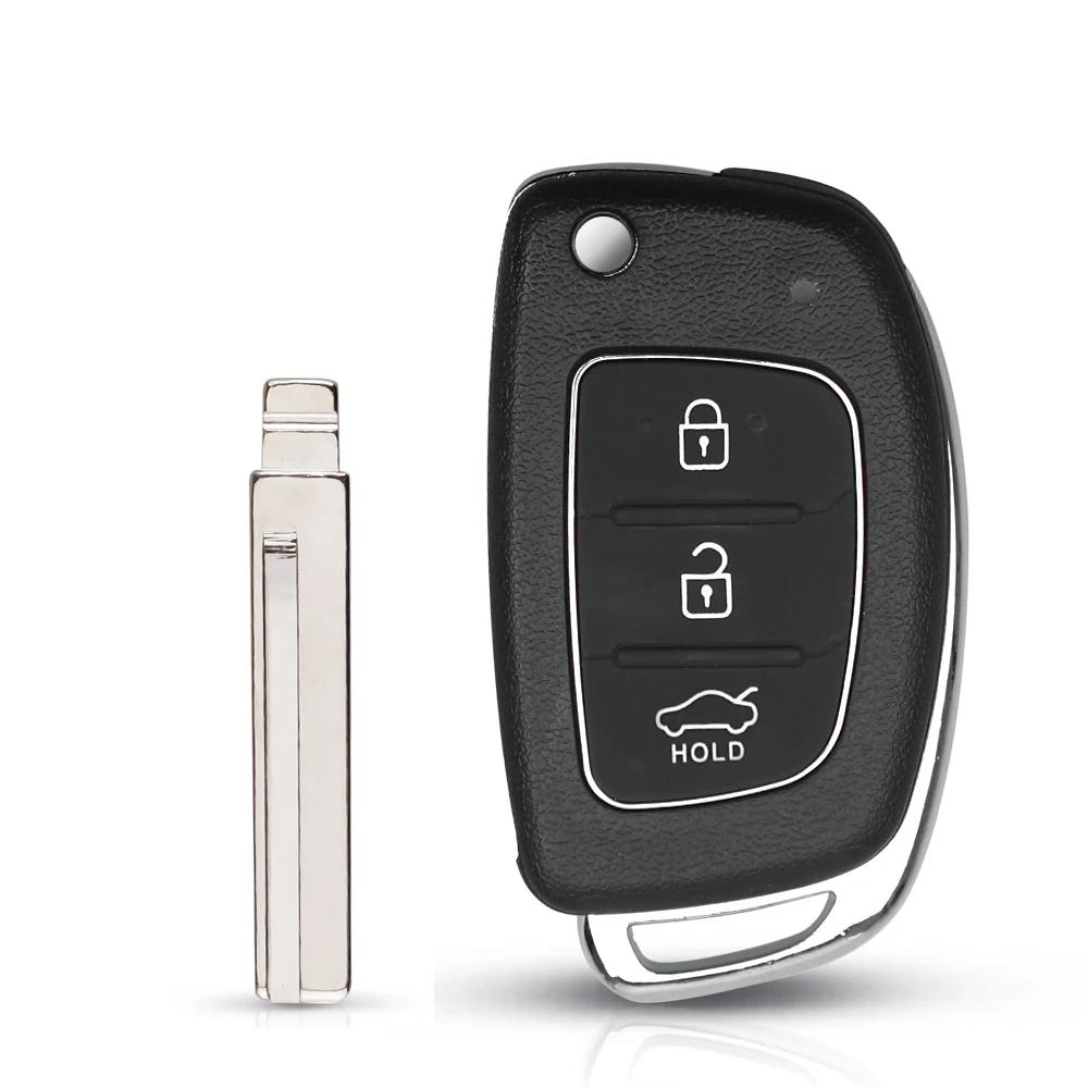 Flip Remote Key Shell Case For Hyundai Solaris Ix35 Ix45 Elantra Santa Fe Hb20 Verna Hy15/Hy20/Toy40 Blade 3 Buttons Key
