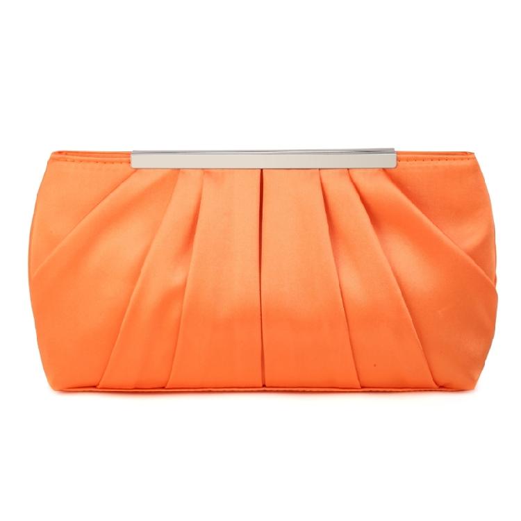 

Shoulder Bag Girl Women Pleated Formal Evening Bag Lady Purse Wedding Clutches помаранчевий