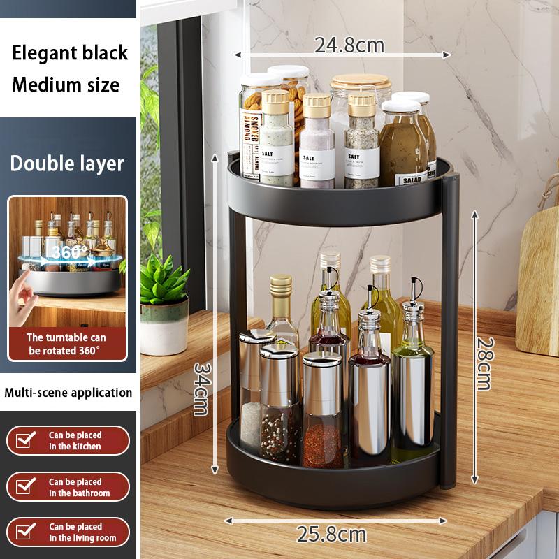 Scatola Porta Spezie Rotante a 360° per Frigorifero da Cucina Scaffale Artefatto Scaffale Spezie Scatola Organizzatrice per Gioielli