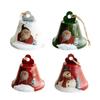 Iron Christmas Santa/Snowman Bells Hanging Pendant Home Festival Window Ornament Holidays Office Embellishment