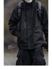 Herren Schwarze Kapuzen-Winddichte Wasserdichte Outdoor-Arbeitsjacke für Herbst/Winter