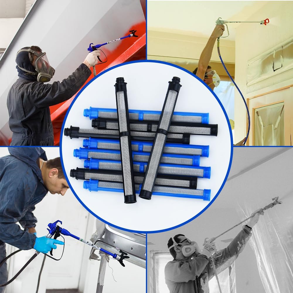 Airless Spray Gun Filter 287032 and 287033 Compatible with Suitable for Spray Gun Contractor II and FTx II Latex 60 Mesh 5pcs and 100 Mesh