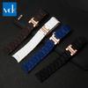 20mm 23mm watchband For Armani AR5906 AR5905 AR5890 AR5889 5858 5920 Silicone +Stainless steel strap men woman Rubber bracelet