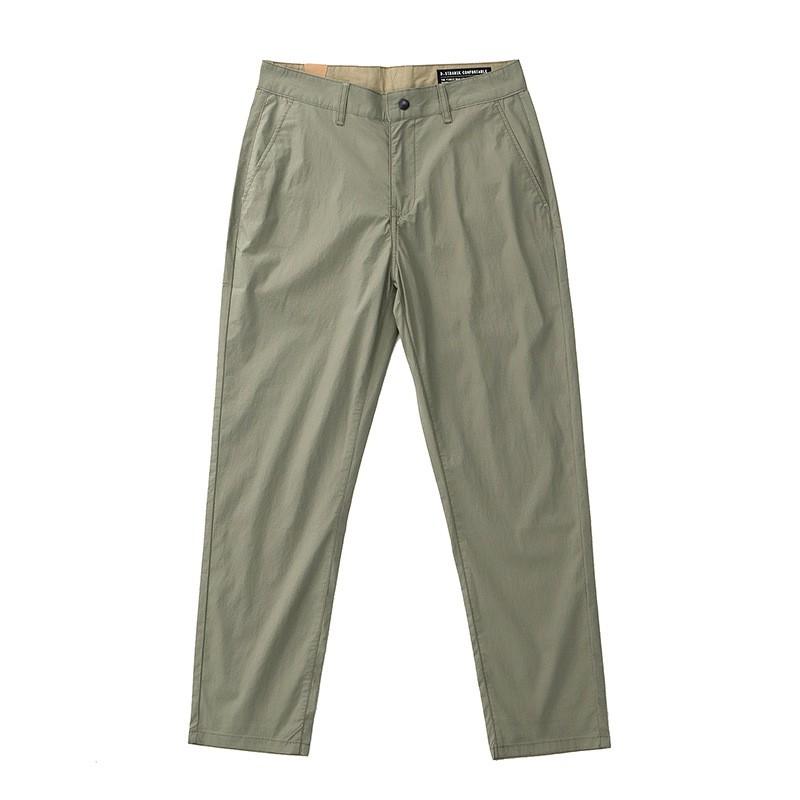 Mens Slim Straight Leg Pants Thin Business Casual American Style Daily Wear Trousers