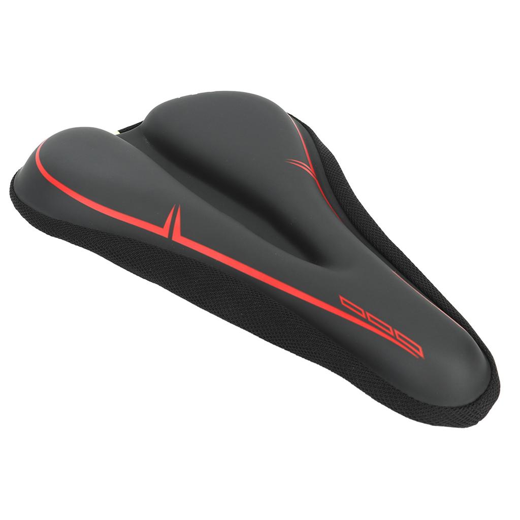 Narrow Bike Seat Cushion Thicken Silicone Breathable Soft Bike Seat Cover with Reflective Warning