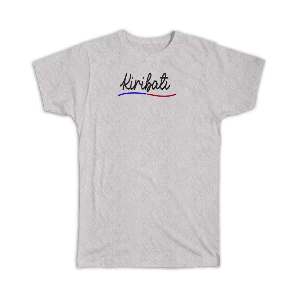 Gift T-Shirt : Kiribati Flag Colors Kittitian Travel Expat Country Minimalist S