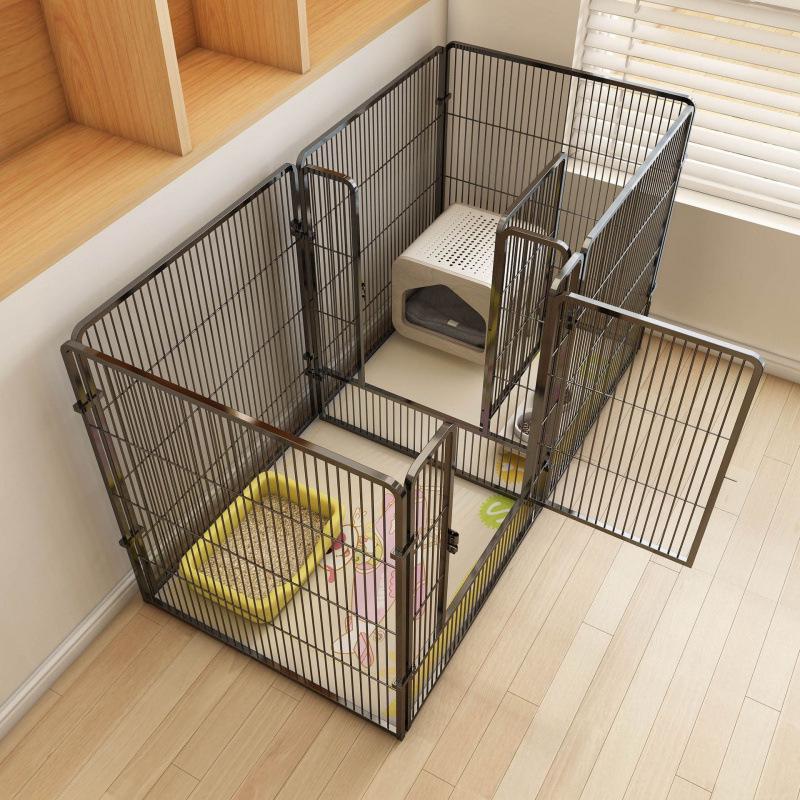 Indoor Dog Fence & Cage with Isolation Door for Medium & Large Dogs
