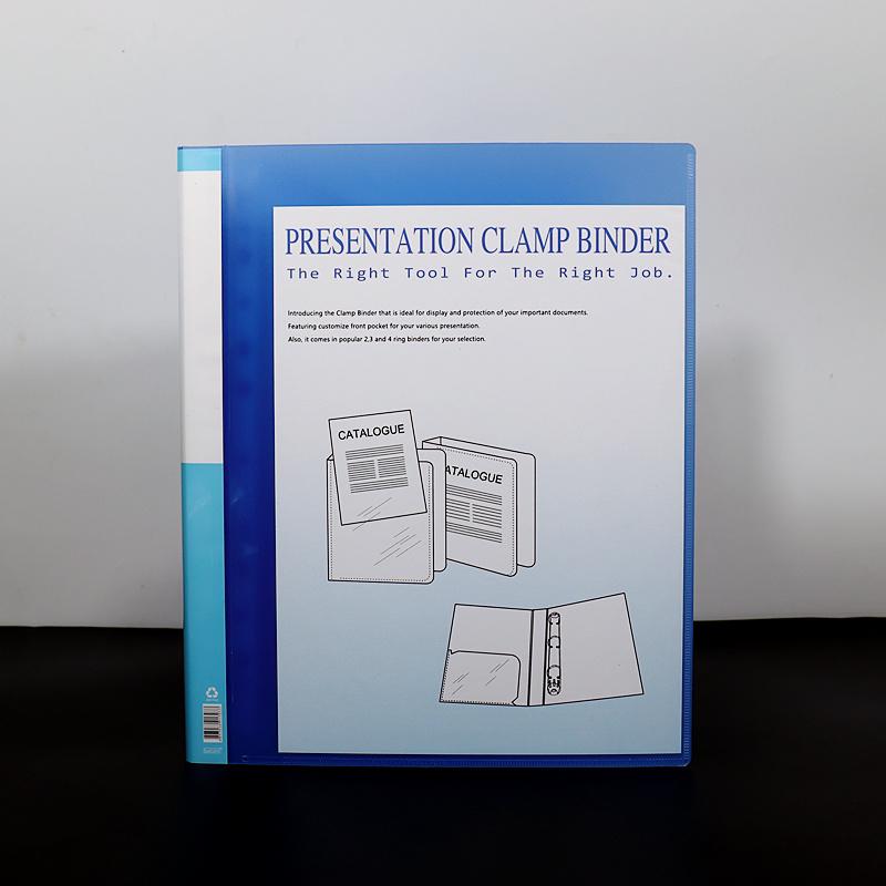 Clear A4 D-Ring Four-Hole Binder - Transparent Cover for Loose-Leaf Pages.