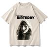 2026 Summer Cotton Faouzia BIRTHDAY Printed TShirts Vintage Graphic Tees Unisex Unisex Loose Casual Hip Hop Streetwear Comfort Tops