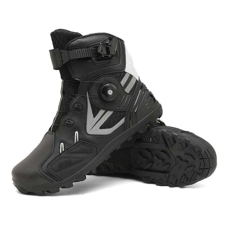 JC-S1917 Men s Four Seasons Motorcycle Riding Boots - Short, Off-Road, Racing Style 42