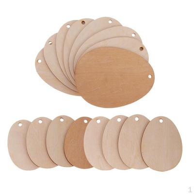 35 τεμάχια Ξύλινα Σχήμα Ημιτελή Ξύλινα Διακοσμητικά Αυγών με Τρύπα 80mm 150mm