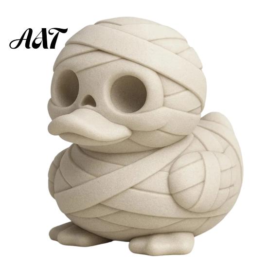 Car Interior Decorations Miniature Mummy Animal Figurine, 3D Printed Pig Chicken Dino Duck Niche Holiday Collectibles Cat Statue, Spooky Cute