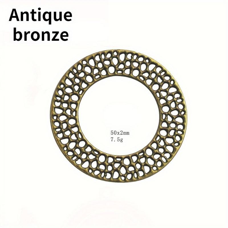 4pcs 49x49mm Charms Wreath Big Round Circle Pendants Alloy DIY Jewelry Making Accessories