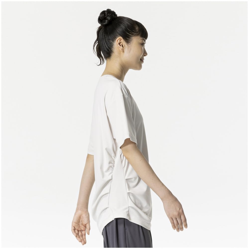 Mizuno Stretch Smooth Training Short UV White 32MAB870 Women's T-Shirt, Sleeve, Protection, Sand,