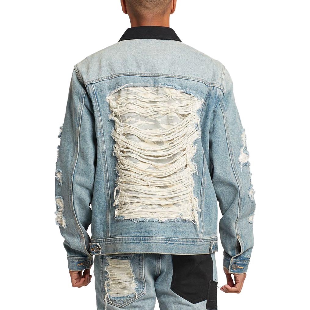 Puma Casual Sports Polo Denim Jacket Outdoor Jacket Men Jacket Blue 575588-77