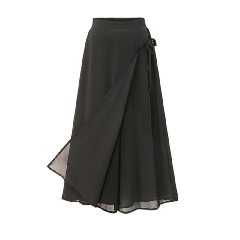 Spring and Summer Women's Clothing Casual Loose Chiffon Wide Leg Pants for Plump Girls