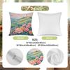 Rural Flower Sea Cottage Digital Printing Pillow Cover Short Plush Suitable Living Rooms Bedrooms Sofas Throw Cushion Cover