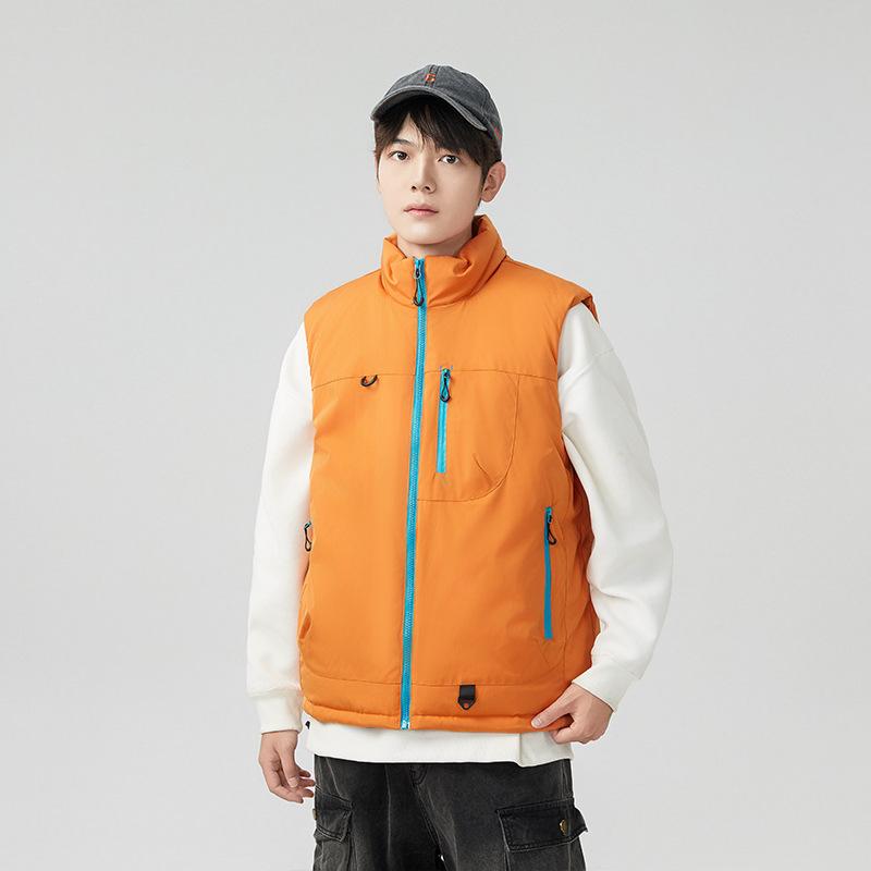 Men's jacket Tooling cotton vest Couple multi-pocket casual loose women's thickened outdoor mountaineering warm jacket