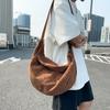 Lightweight Corduroy Bag Women's Solid Color Shoulder Bag Men Travel Crossbody Bag