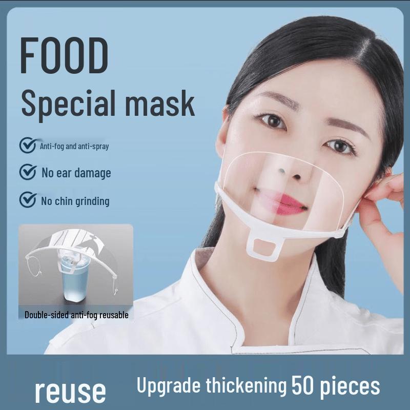 Transparent Catering Anti-Fog Face Shield Mask