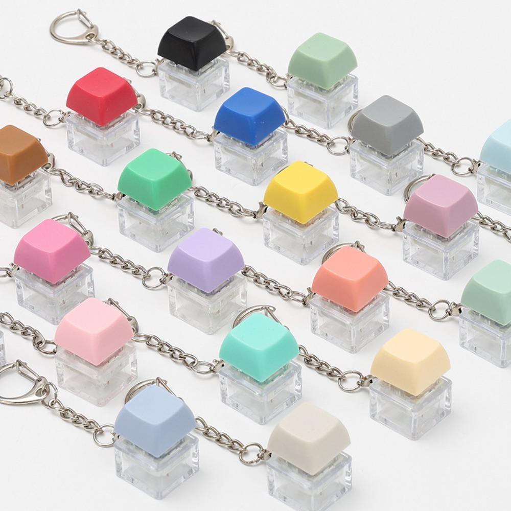 5-20 Pcs Silent Echo Fidget Keychain Keyboard Stress Relief Office Classroom Quiet Noisy Scene Xmas Ny Party Favors No Battery