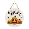 Halloween Door Decoration Halloween Wreath Cute Pumpkin Hanging Welcome Sign Wooden Home Decoration