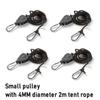 4Pcs Tent Adjustable Rope Fastener Fixed Buckle Pulley Tensioner Ratchet Hangers Lights Lifting Camping Awning Wind Rope