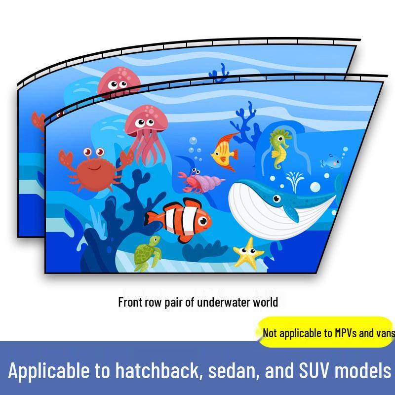 Rear Seat Blackout Sunshade Curtains for Kids