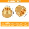 10Pcs Brass Flares Nuts Copper Pipe Extension Joint Connectors Replacement Flares Tube Fittings Easy To Installation