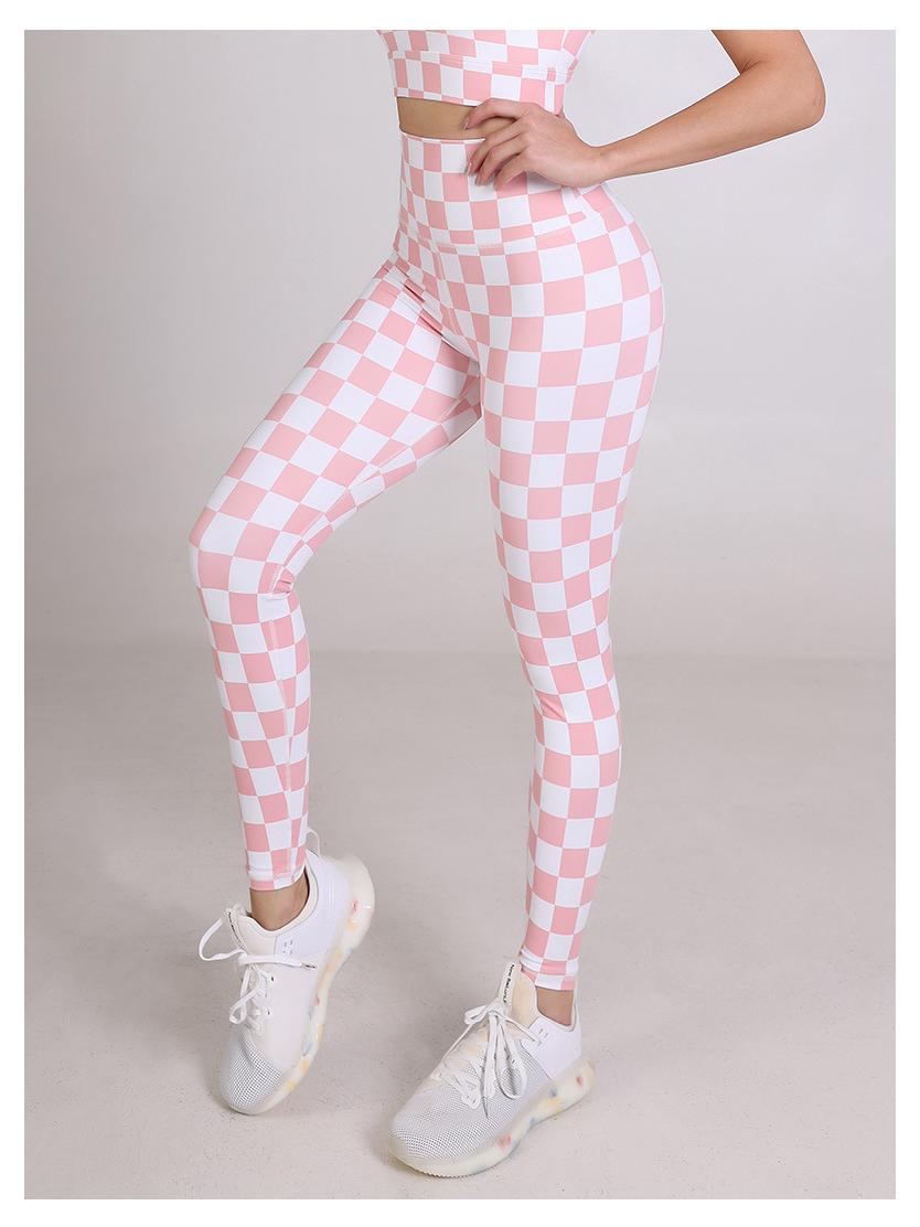 

Леггинсы с цветными блоками в клетку с высокой талией и контролем живота для бега и йоги Medium