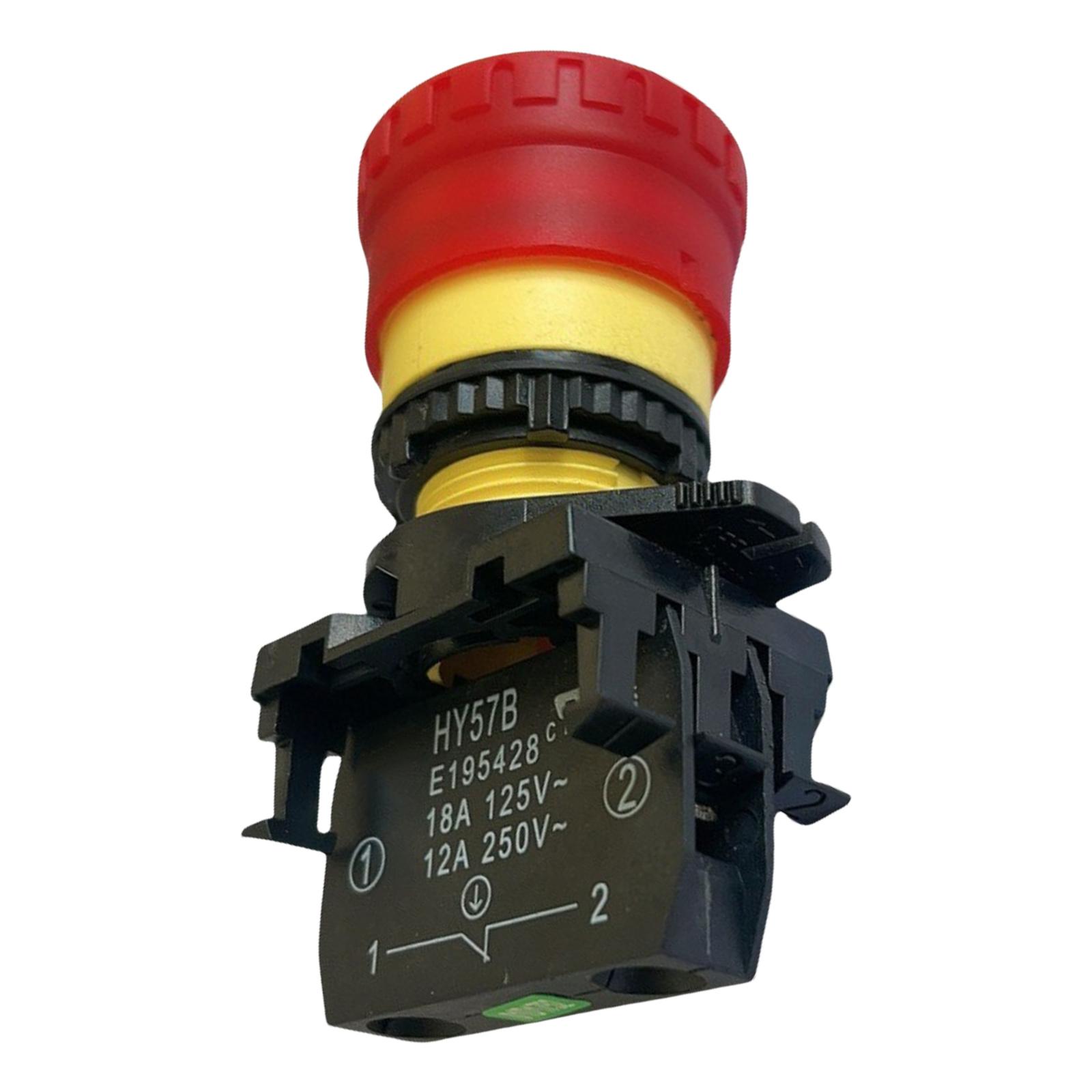 

HY57B Emergency Stop Push Button Switches Round Industrial Pushbutton Switches for Machinery Equipment Enduring 1